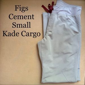 EUC Figs Cement Gray Small Kade Cargo Pants